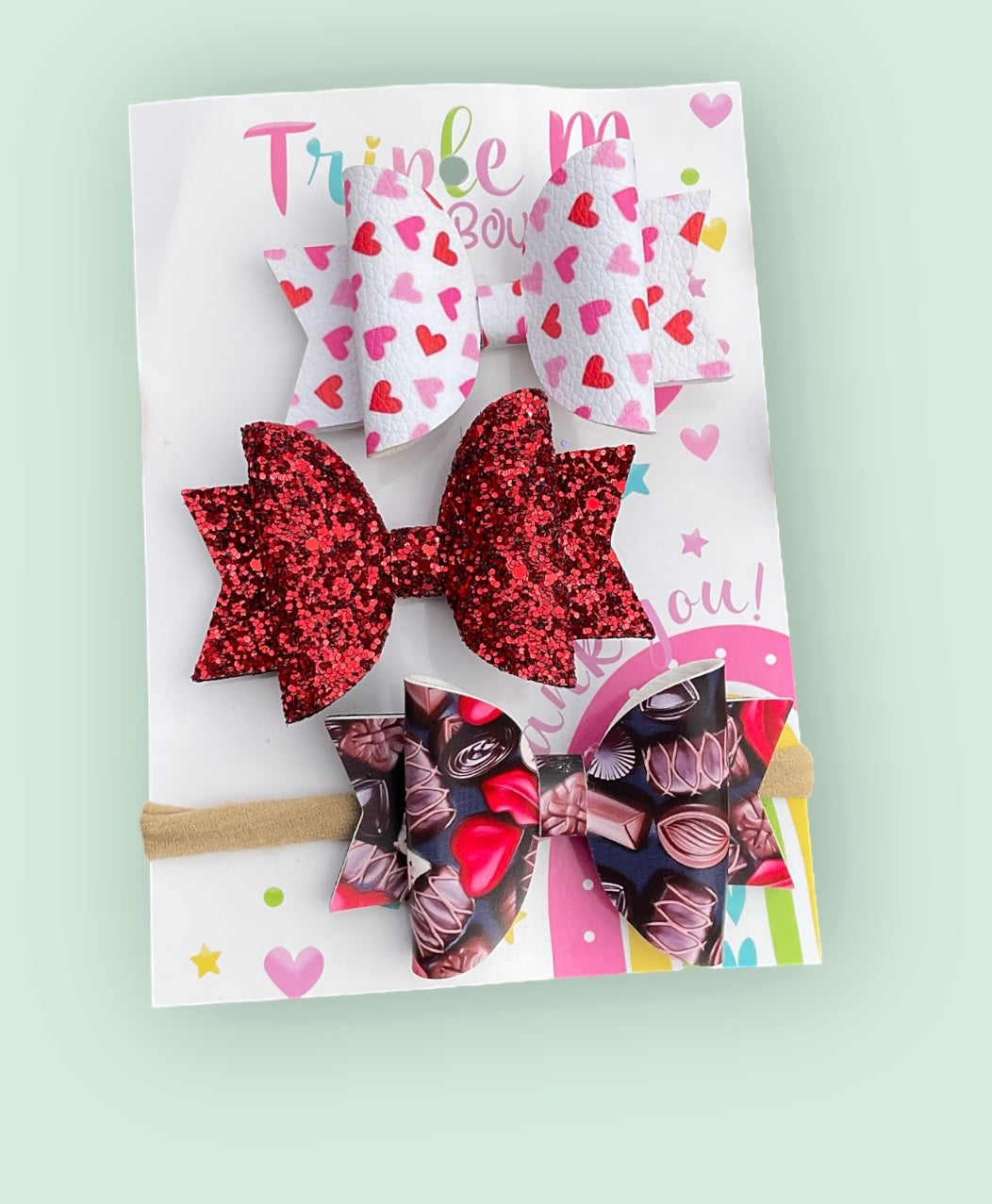 Chocolate Trio Bow Set