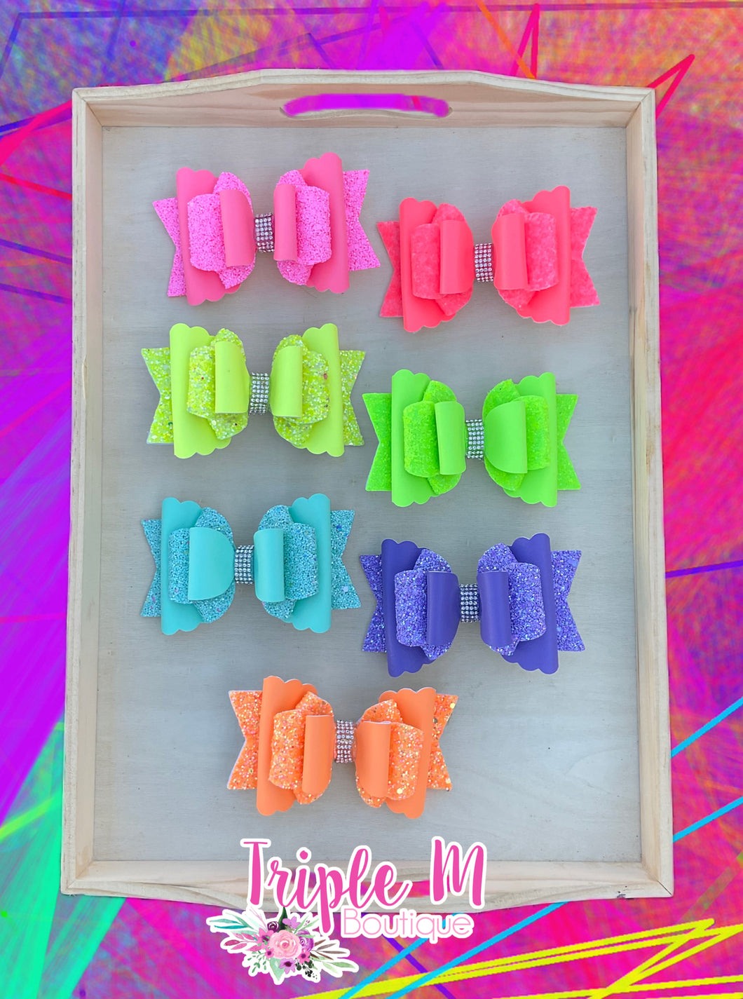 Neon Solid Bows