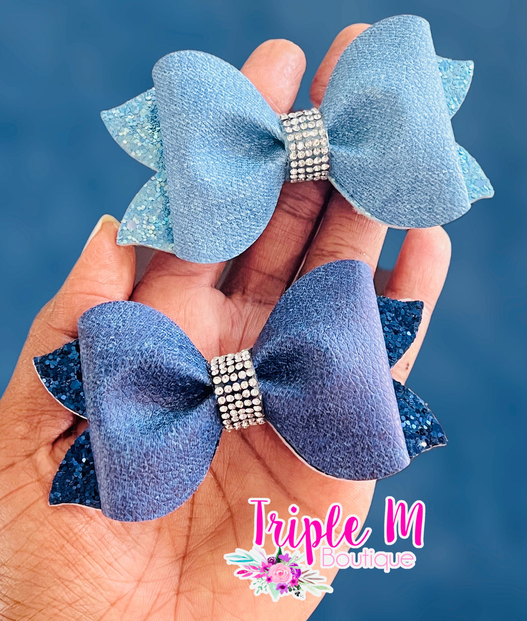 Denim Bow Set